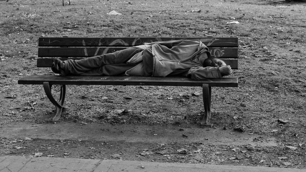drunk-person-on-bench