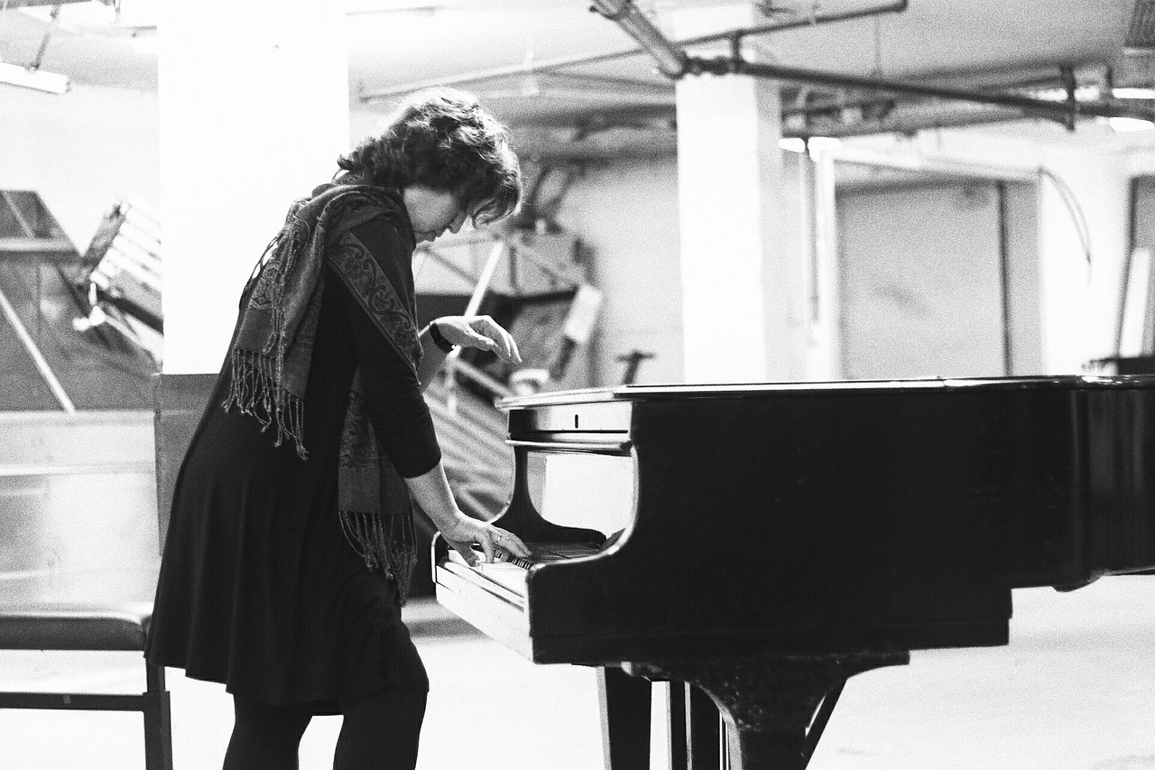 Woman playing piano
