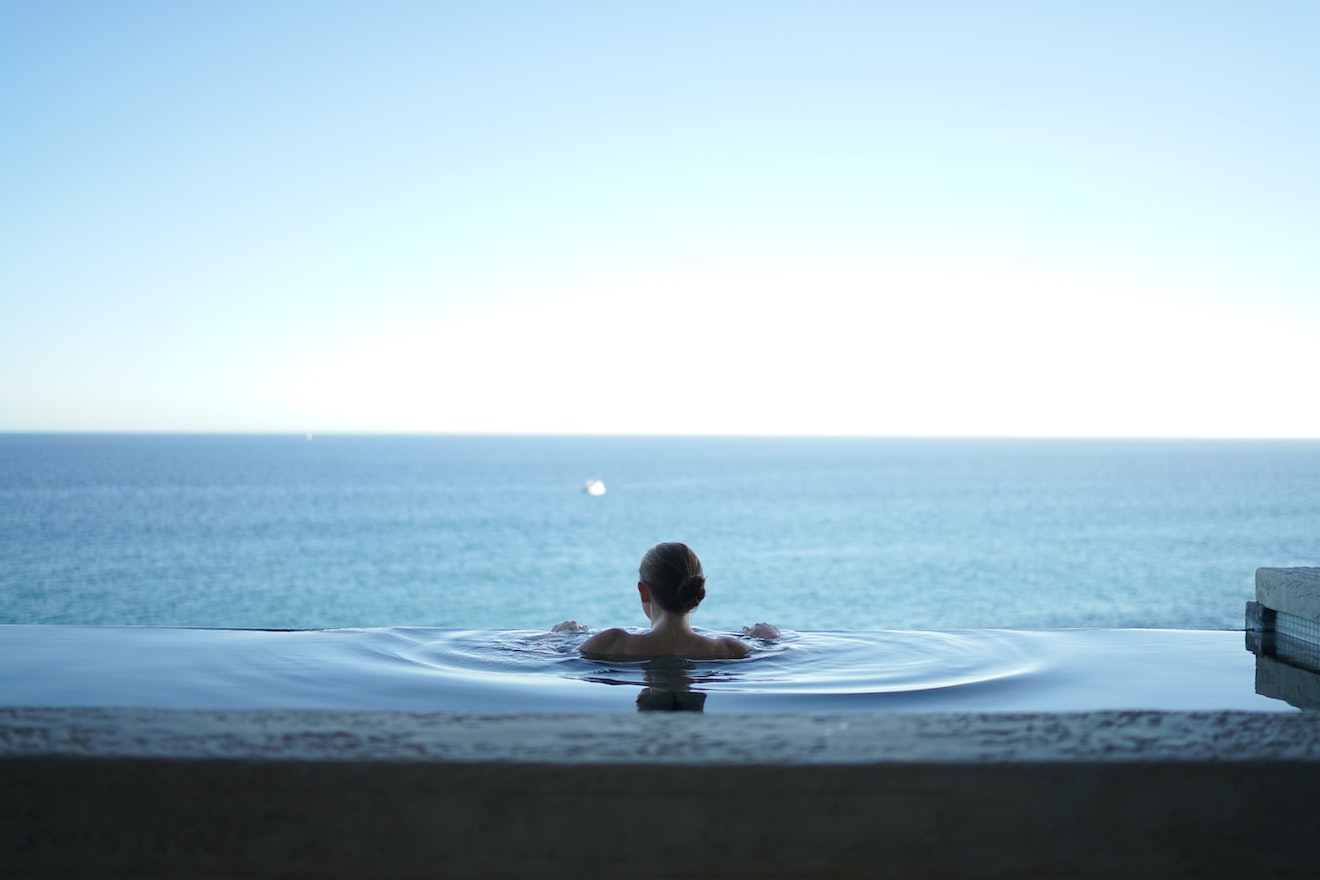 Woman in pool
