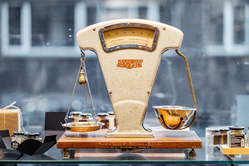 A classic weighing scale