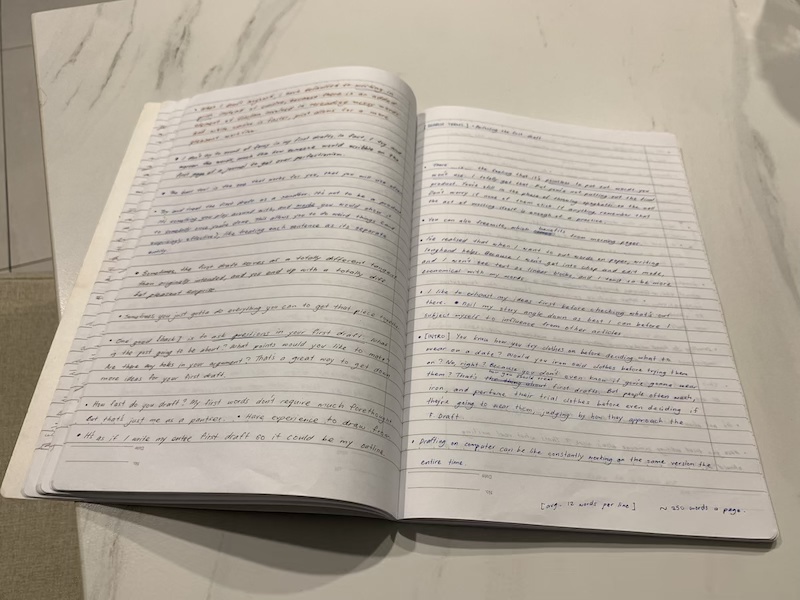 Longhand Draft Book - Stuart Danker